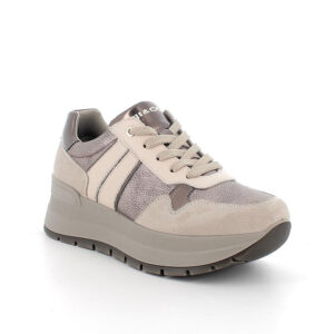 Sneakers Donna con Zeppa Beige – Chunky Igi&Co