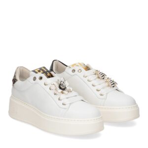 Gio+ Sneaker Donna in Pelle Bianca Made in Italy