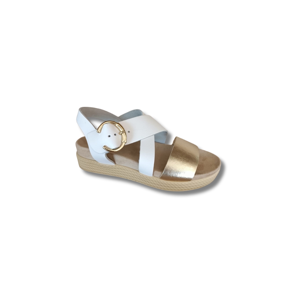 SANDALO IGI&CO BIANCO/ORO