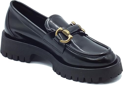 MOCASSINO NACREE IN PELLE NERA CON ACCESSORIO - immagine 2