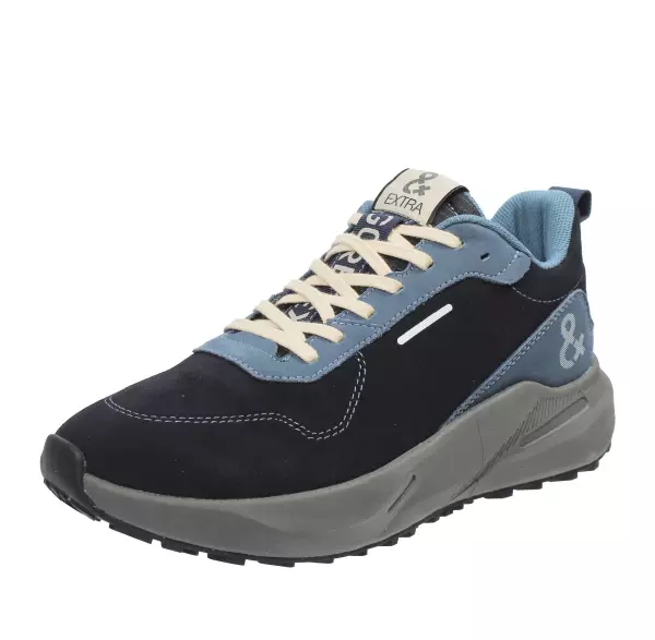 SNEAKER EXTRA CAMOSCIO BLU - immagine 4