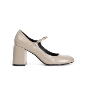 DECOLLETE' CAFE'NOIR VERNICE TAUPE CON CINTURINO