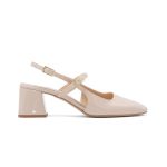 SLINGBACK NACREE PUNTA QUADRATA VERNICE NUDE