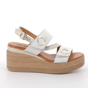 SANDALO SU ZEPPA IGI&CO BIANCO CON VELCRO
