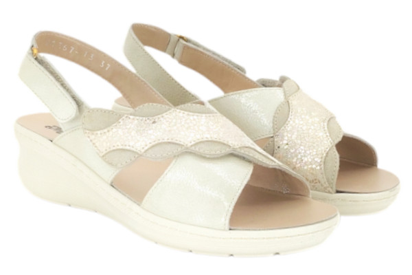 SANDALO MELLUSO INCROCIO PLANTARE ESTRAIBILE BEIGE