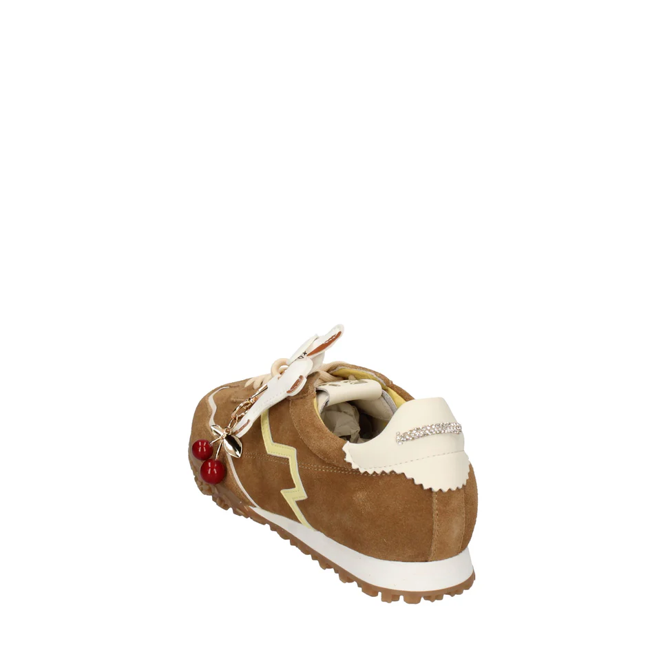 SNEAKERS DONNA GIO+ CUOIO CON ACCESSORI BROWN - immagine 6