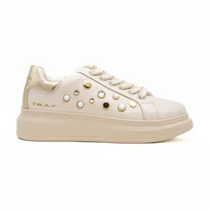 SNEAKERS DONNA TOSCABLU BEIGE/ORO  CON BORCHIE   SS2601S001