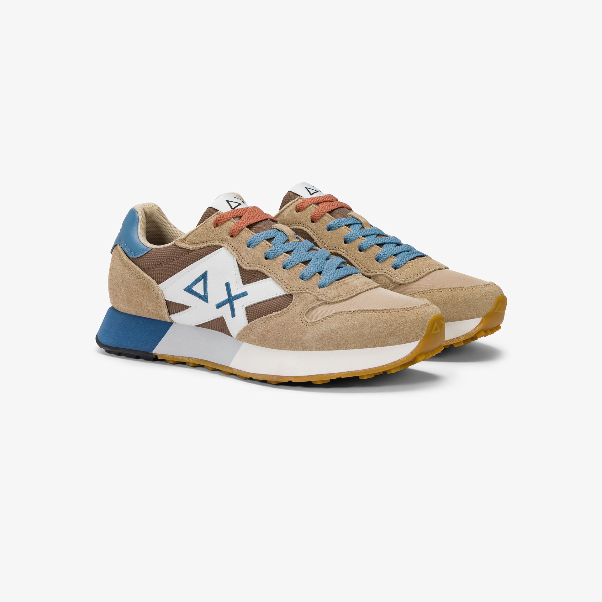 SNEAKERS UOMO SUN68 JAKI BICOLOR BEIGE/VOLPE - immagine 4