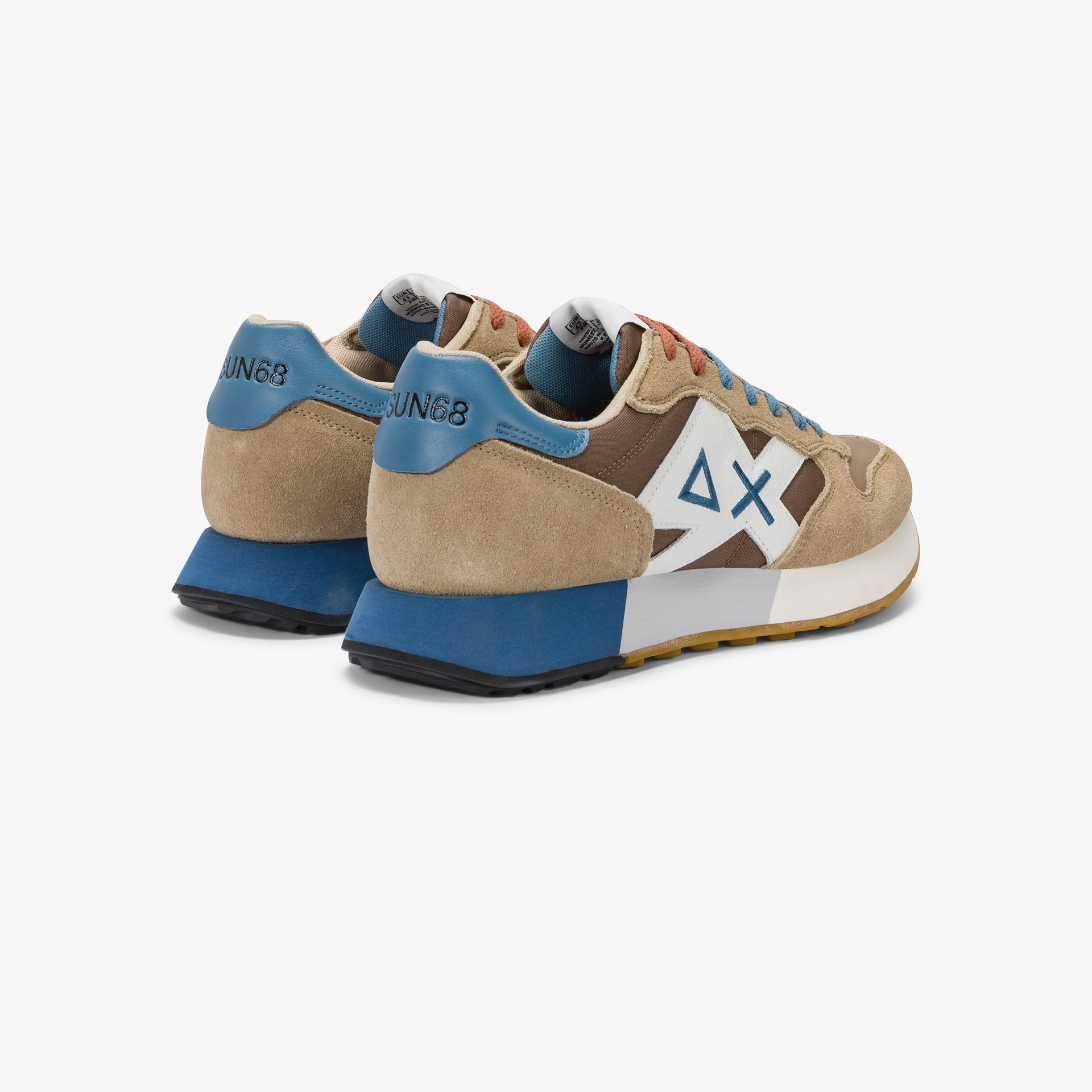 SNEAKERS UOMO SUN68 JAKI BICOLOR BEIGE/VOLPE - immagine 3