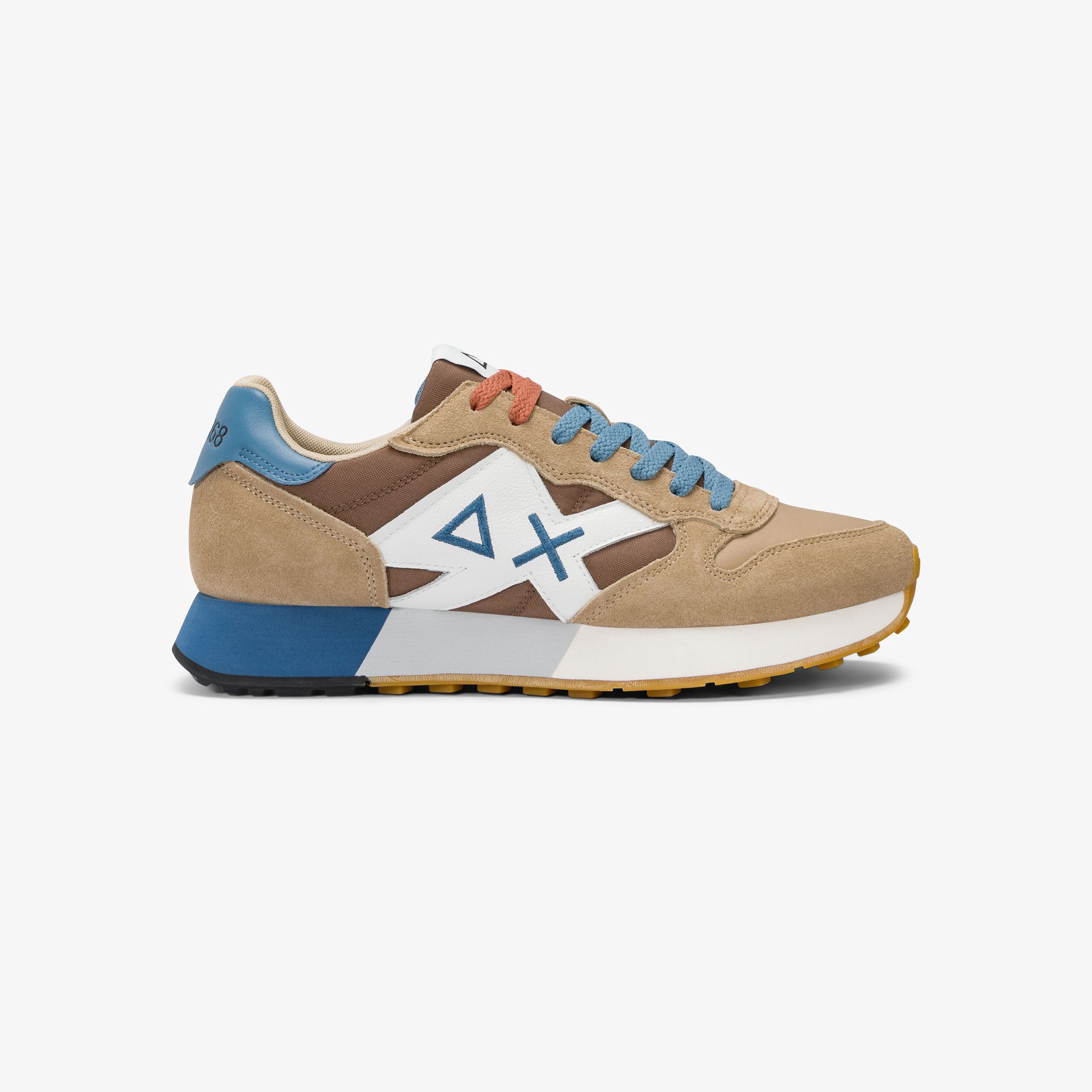 SNEAKERS UOMO SUN68 JAKI BICOLOR BEIGE/VOLPE