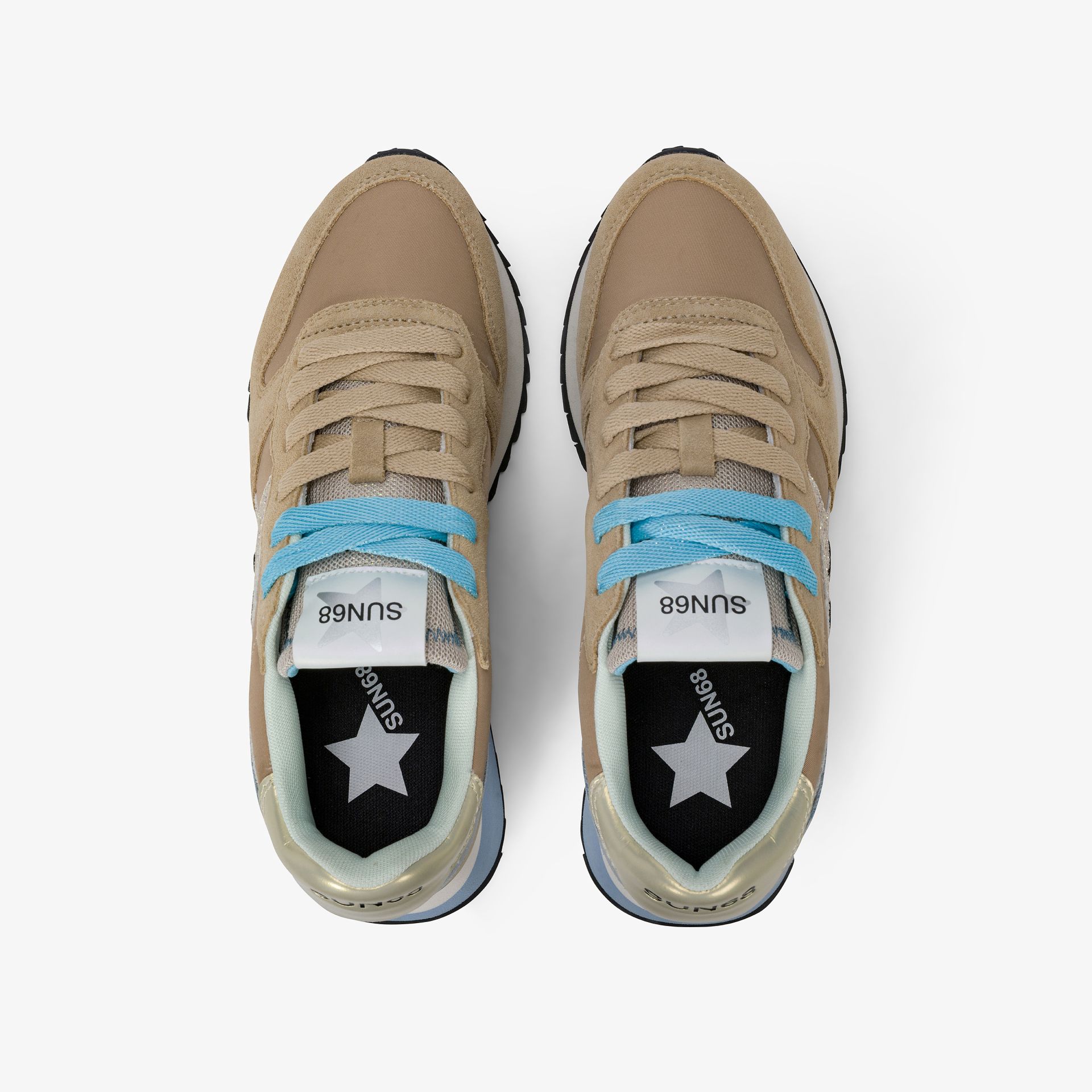 SNEAKERS DONNA STARGIRL GLITTER SUN68 BEIGE - immagine 2