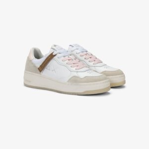SNEAKERS DONNA SUN68 BIANCA IN PELLE/LACCI ROSA