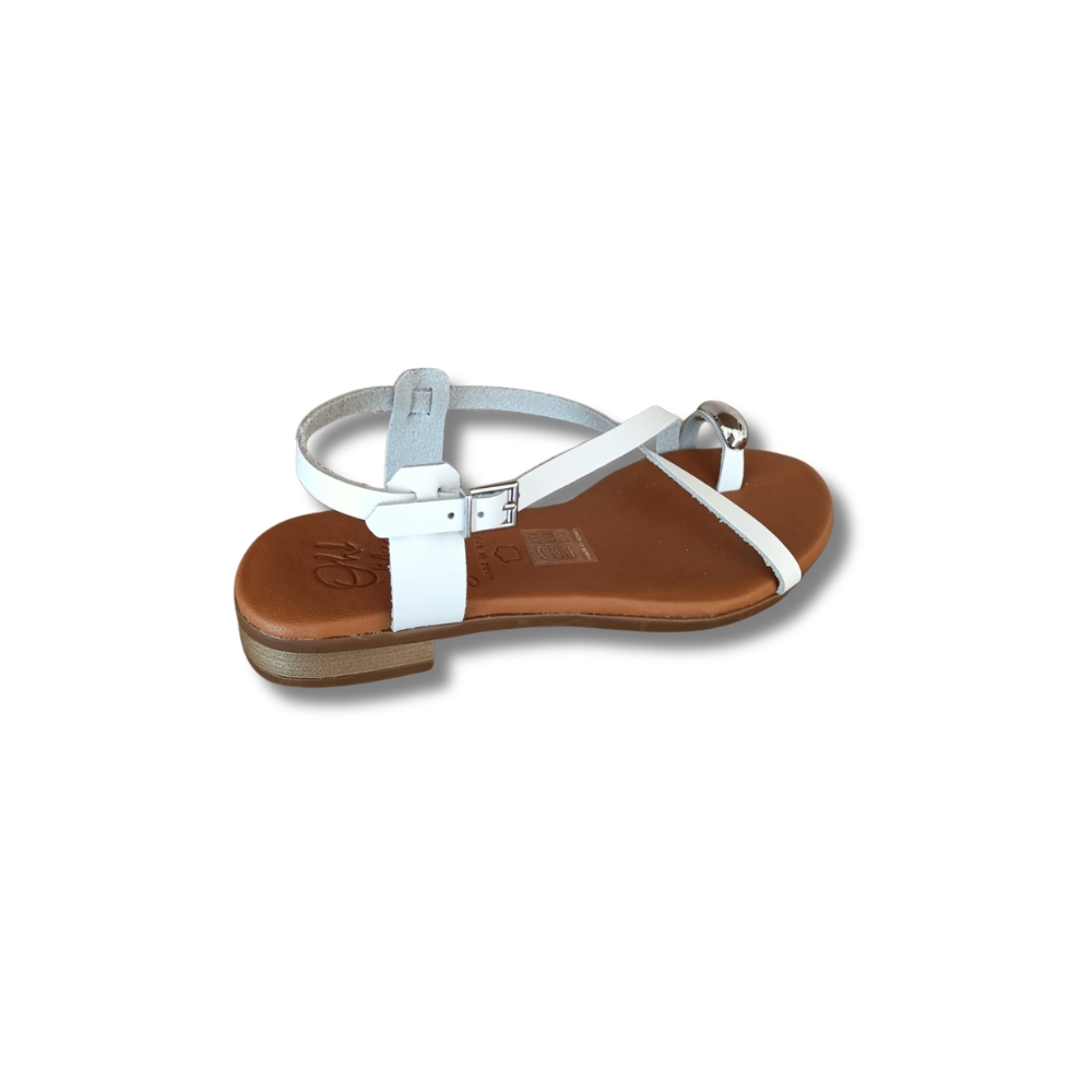 INFRADITO BIANCO CON ACCESSORIO ARGENTO "ON MY SANDALS" - immagine 2