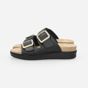 SCALZATO DONNA ENVAL SOFT NERO CON FIBBIE STRASS