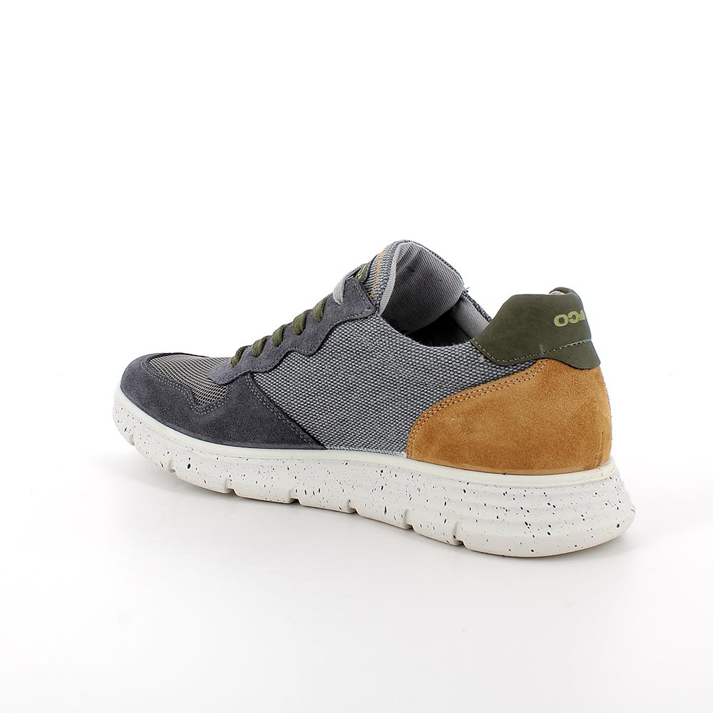 SNEAKERS UOMO ALLACCIATA GRIGIO/VERDE - immagine 2