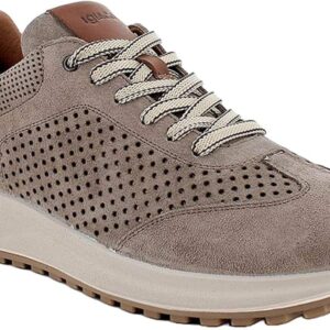 SNEAKER UOMO CAMOSCIO BEIGE TRAFORATA
