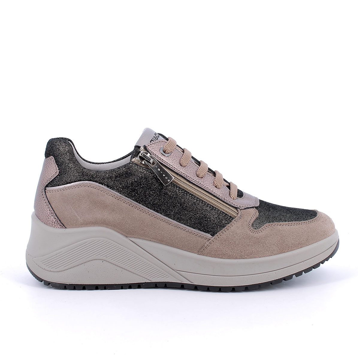 SNEAKERS CON ZEPPA IGI&CO BEIGE/NERO CON ZIP - immagine 3