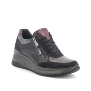 SNEAKERS DONNA SU ZEPPA IGI&CO NERA CON ZIP