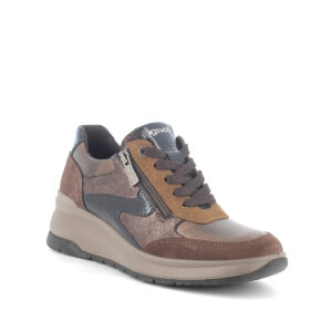 SNEAKERS DONNA MARRONE SU ZEPPA IGI&CO CON ZIP