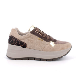 SNEAKERS DONNA IGI&CO VELLUTO BEIGE