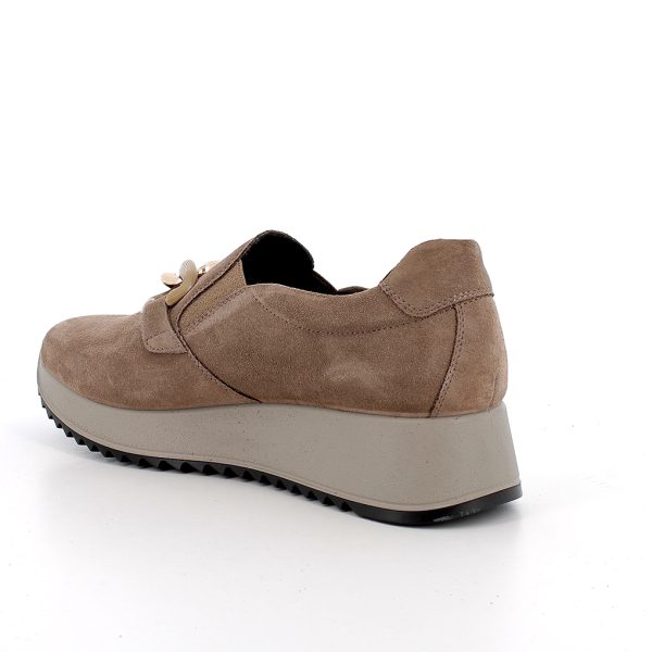 SLIP ON DONNA ENVAL SOFT CAMOSCIO BEIGE CON ACCESSORIO - immagine 2