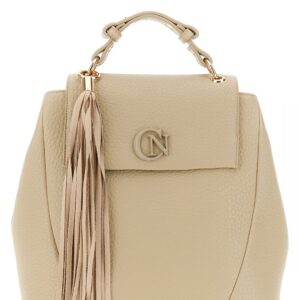 ZAINO CAFèNOIR IN PELLE BEIGE CON PATTINA