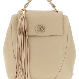 ZAINO CAFèNOIR IN PELLE BEIGE CON PATTINA