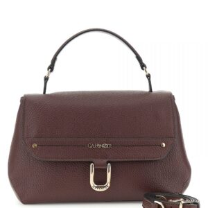 BORSA A MANO CAFè NOIR CON PATTINA BORDEAUX