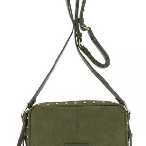 CAMERA BAG IN SUEDE VERDE MILITARE CAFè NIOR