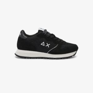 SUN68 DONNA modello ALLY SUEDE NERO GLITTER