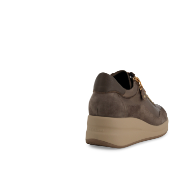 SNEAKER MELLUSO TAUPE ALLACCIATA CON ZIP - immagine 5